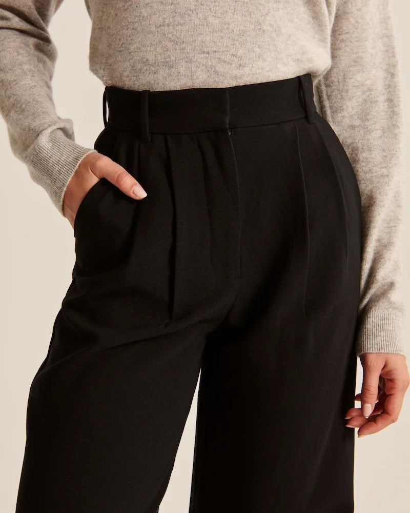 Tailored Wide-Leg Trousers